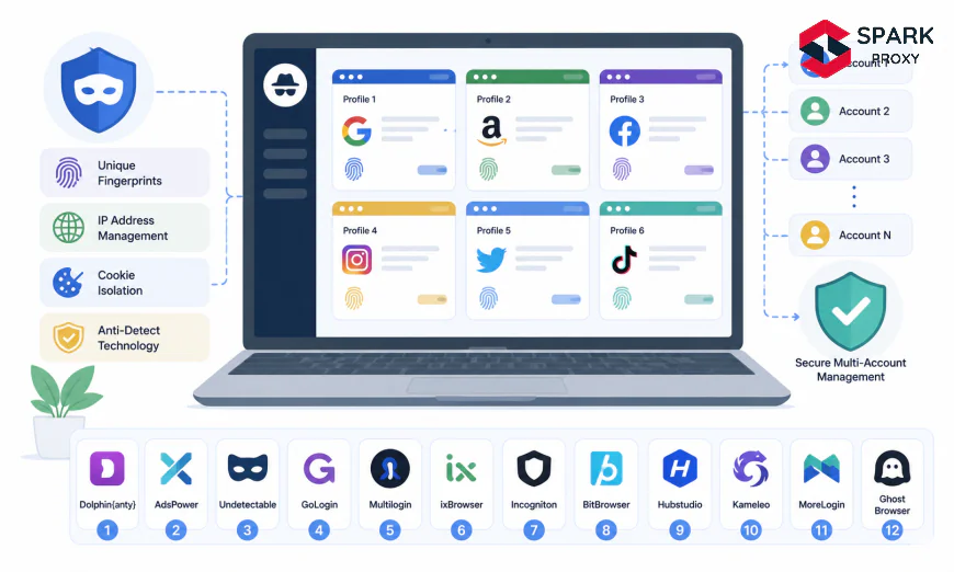 Top 12 Antidetect Browsers: Best Tools for Privacy & Multi-Account Management (2026)