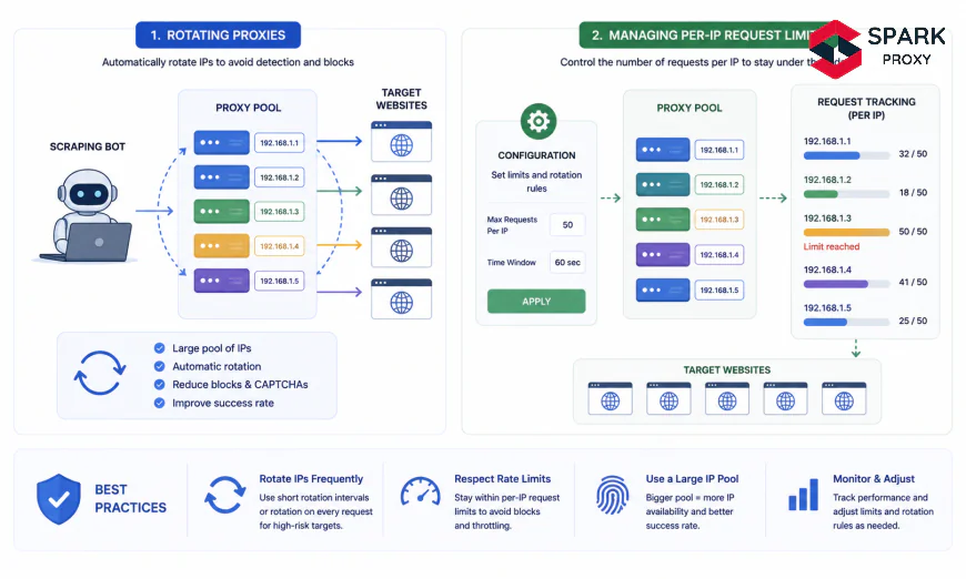 Manage Per-IP Rate Limits with Rotating Proxies (2026)